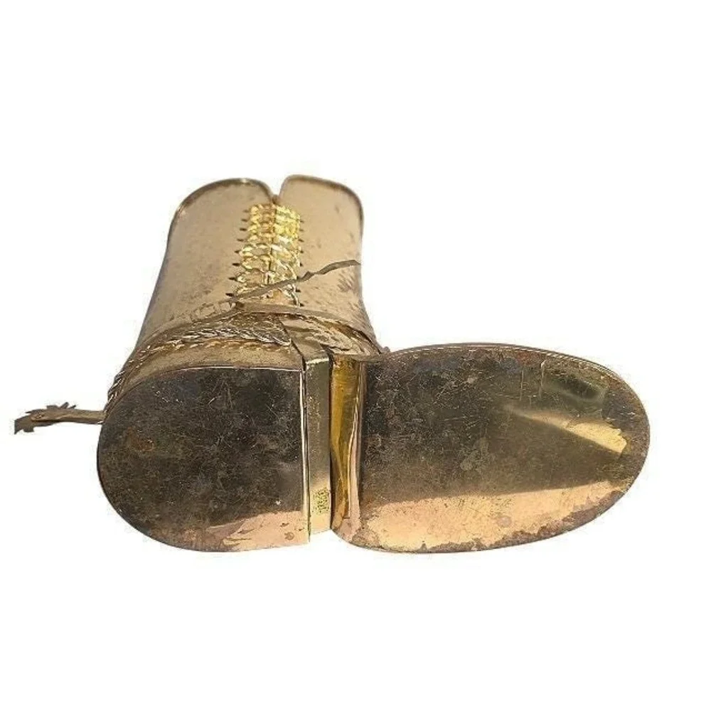 Vintage Hammered Brass Boot Umbrella Stand Luxury Storage Walking Sticks‎ Holder